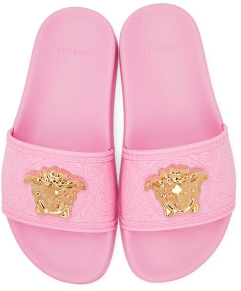 versace pink slides|pink versace corset with pant.